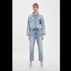 Zara high waisted straight leg jeans